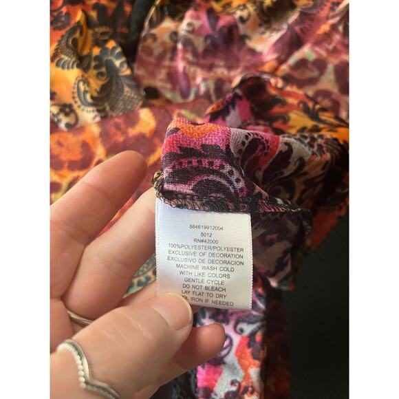 Vintage Y2K Trashy 2000's Mobwife Sheer Leopard Print Blouse - Picture 7 of 8